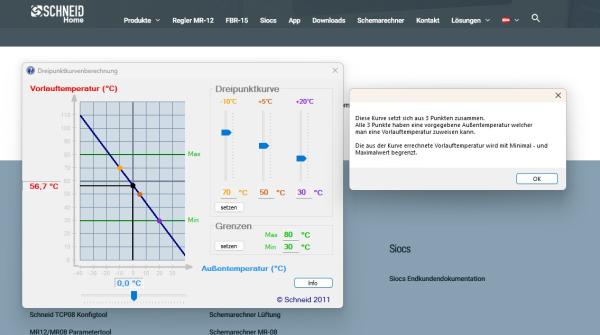 TOOLS zur Heizkurveneinstellung Fa. Schneid